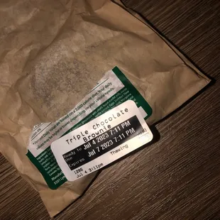 expired brownie.  so dry