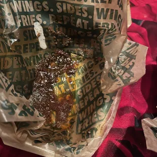 Dirty oil in my food.