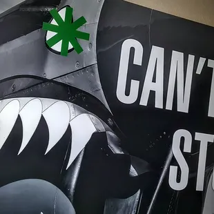 a shark's mouth with the words can't stop