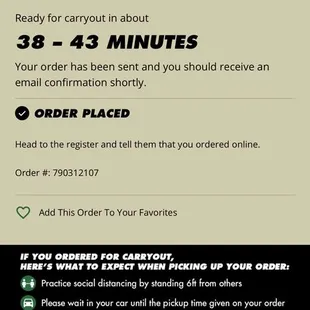 My Order when I placed it.