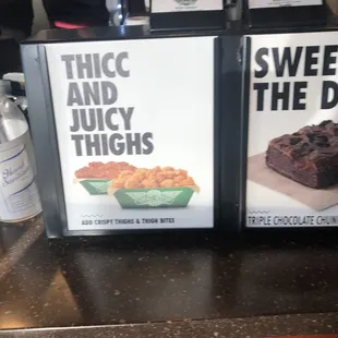 Do u serve thighs or not? Because clearly your sign says YES!