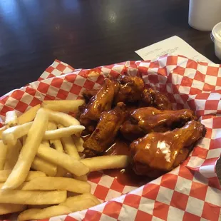 Wings and fries