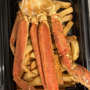 Fried crab legs-  fried way too hard