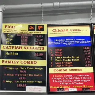 New menu prices