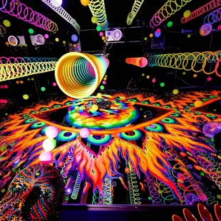 Wink World - A combination of Visionary Art, Blacklight, Motion, Kinetic Art, Music, Love, and Theatrical-Spirituality in one place.