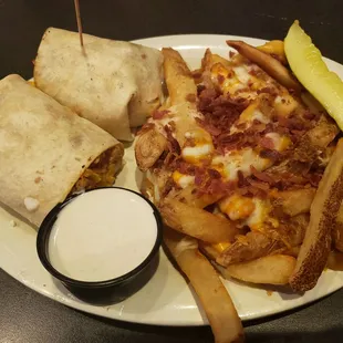 Buffalo Chicken Wrap (with Pfred's Preferred Fries)