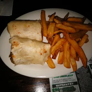 Steak wrap&amp; fries