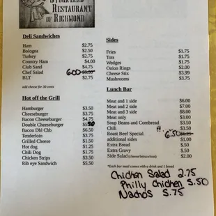 Lunch Menu