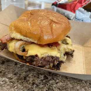 All-American Burger with Bacon