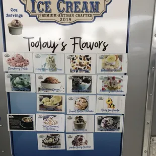 Menu (Truck setup at the penny lane at the park event)