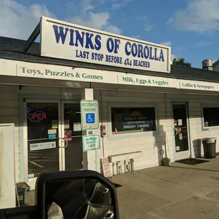 the front of the store