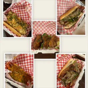 Four different Winky Dinky Dogs and Fried Ribs