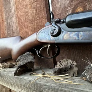 Case hardened steel Italian Pietta Coach side by side shotgun