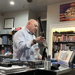 Gentleman is inquiring about the Henry lever action rifle