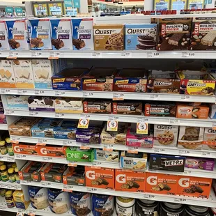 One of multiple sections of protein bars-- Oct 2019