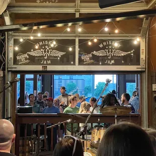 a band playing