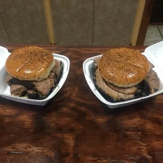 Sliced Brisket Sandwich