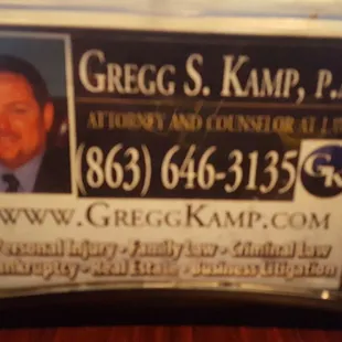 Personal Injury, Family Law  Call Gregg Kamp