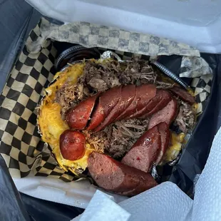 Two meat MVP (sausage &amp; brisket)