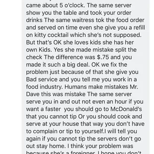 Response from the owner.