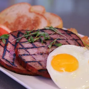 grilled steak and eggs