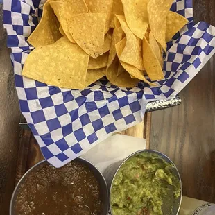 Chips and dip /side of Guacamole