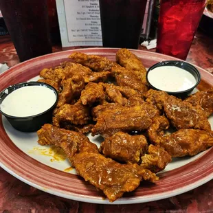 Very spicy  boneless wings.
