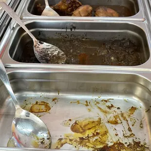 a tray of food being served