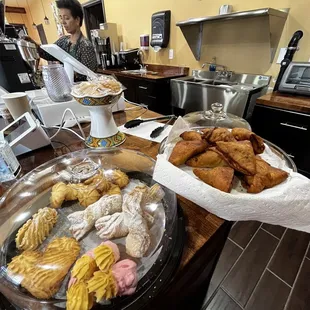 a variety of pastries