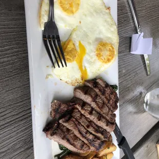 Steak and eggs