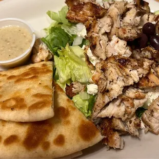 Chicken gyro salad--mmmm