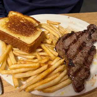NY strip with fries