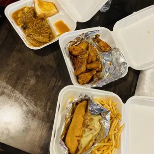a variety of food items