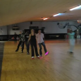 On Adult night, there are no kids to stumble over or skate around.