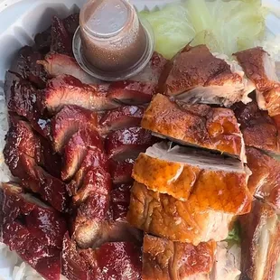 Bbq pork and duck