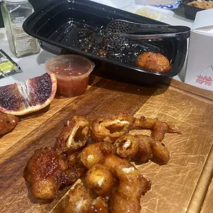 Your eyes aren&apos;t deceiving you, you are looking at what is supposed to be the orange chicken.