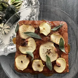 An apple sage cake