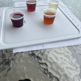 The size of the wine for tastings