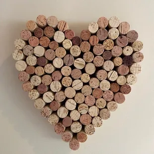 Cute wine cork craft on the wall