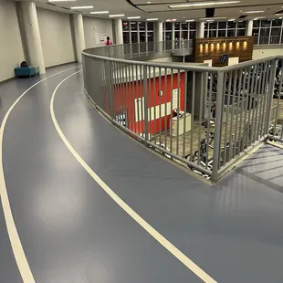 Indoor track - 14 laps = 1 mile