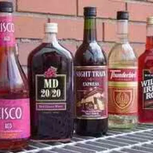 a selection of different types of liquor