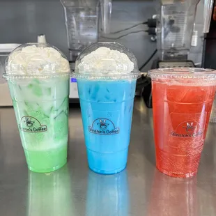 Italian cream sodas.