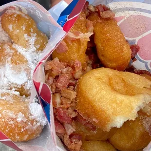 two baskets of pastries