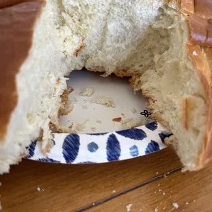 Delicious Italian Easter Egg Bread PANE DI PASQUA they make @ Easter Time @ Winter Hill Bakery in Somerville MA.