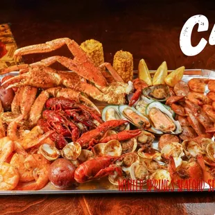 a platter of seafood