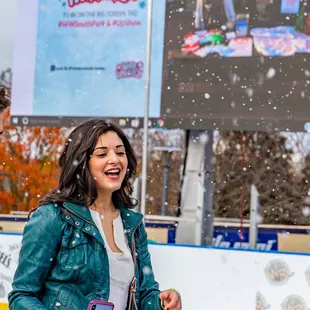 The ultimate selfie pic - everyday at 6pm and 8pm - come enjoy the snow falling!  We can't wait to see your smiling faces :-)