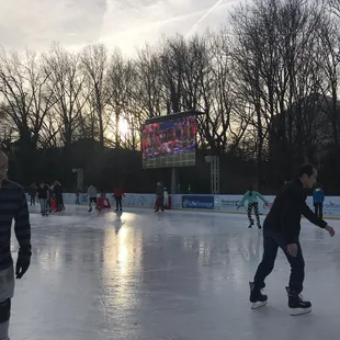 The ice, with a big screen
