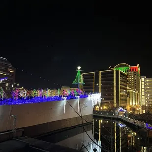 Front of ship view entering/leaving