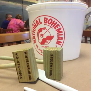 Gotta luv the Natty Boh crab buckets!