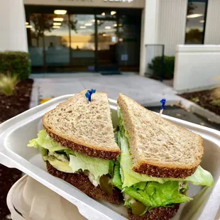 Tuna Salad Sandwich with avocado.
